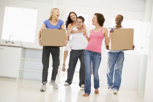 Removal team preparing a local move in Finchley