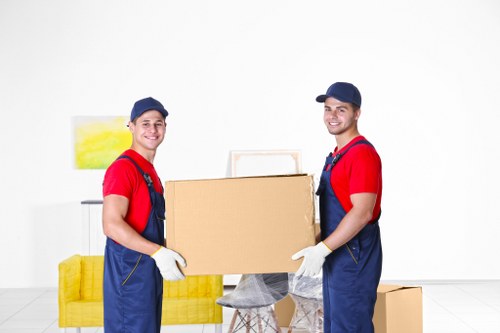 Removal workers preparing a Finchley home move with careful packing