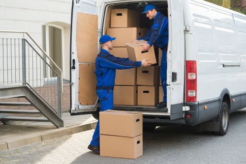 Service team preparing for a scheduled collection and delivery job