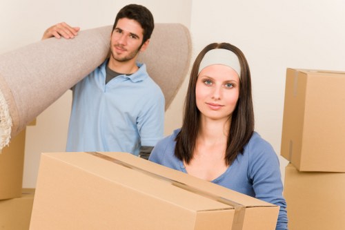 Packing and loading household items for a Finchley move