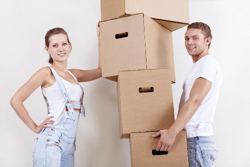 Professional movers loading furniture for a Finchley relocation