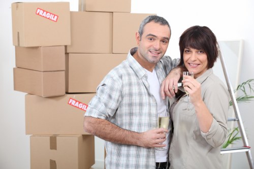 Finchley man and van loading boxes for a house move