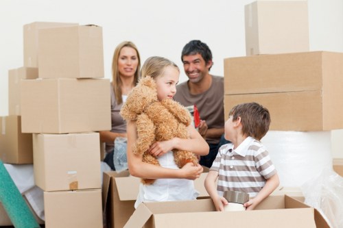Packing boxes used for house and office moves in Finchley