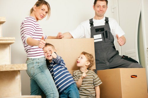 Business moving team organizing a Finchley office relocation